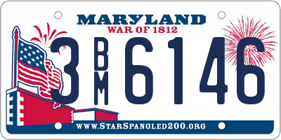 MD license plate 3BM6146