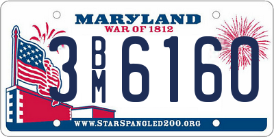 MD license plate 3BM6160