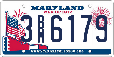 MD license plate 3BM6179