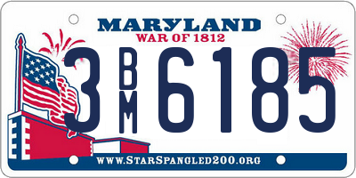 MD license plate 3BM6185