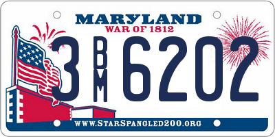 MD license plate 3BM6202