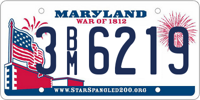 MD license plate 3BM6219
