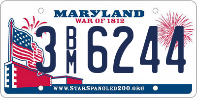 MD license plate 3BM6244