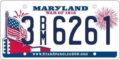 MD license plate 3BM6261