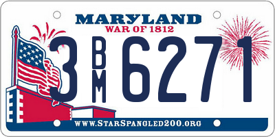 MD license plate 3BM6271