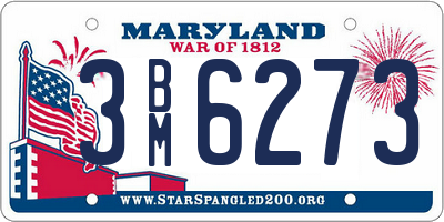 MD license plate 3BM6273