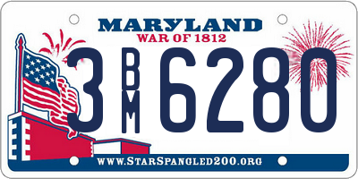 MD license plate 3BM6280