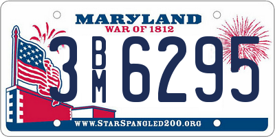 MD license plate 3BM6295