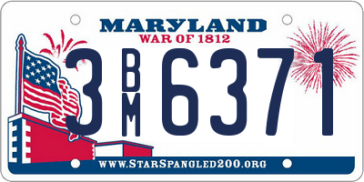 MD license plate 3BM6371