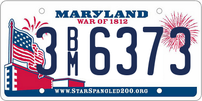 MD license plate 3BM6373