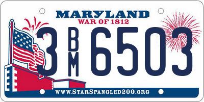 MD license plate 3BM6503