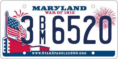 MD license plate 3BM6520