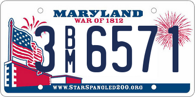 MD license plate 3BM6571