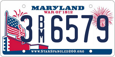 MD license plate 3BM6579
