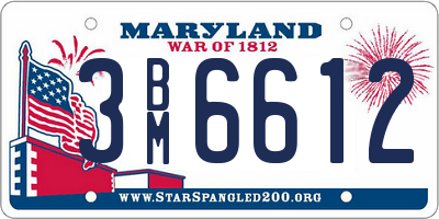 MD license plate 3BM6612