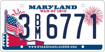 MD license plate 3BM6771