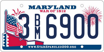 MD license plate 3BM6900