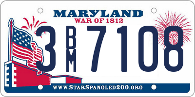 MD license plate 3BM7108