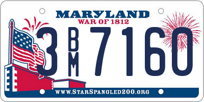 MD license plate 3BM7160
