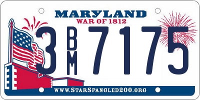 MD license plate 3BM7175
