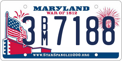 MD license plate 3BM7188