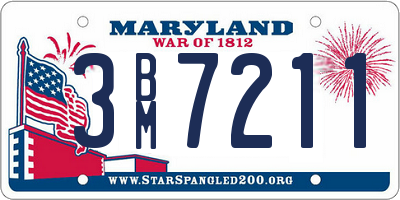 MD license plate 3BM7211