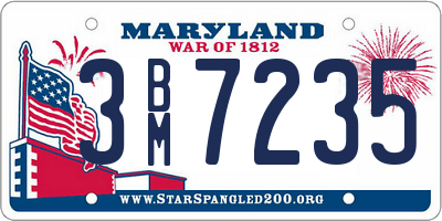 MD license plate 3BM7235