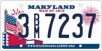 MD license plate 3BM7237