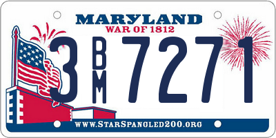 MD license plate 3BM7271