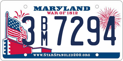 MD license plate 3BM7294