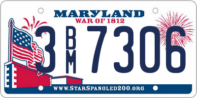 MD license plate 3BM7306
