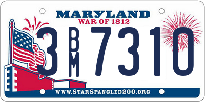 MD license plate 3BM7310