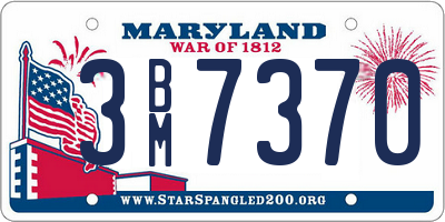 MD license plate 3BM7370