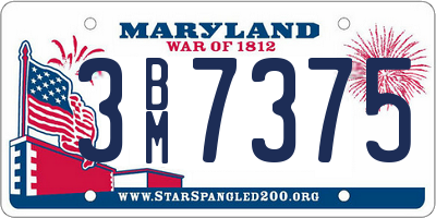 MD license plate 3BM7375