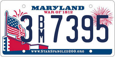 MD license plate 3BM7395