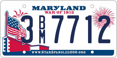 MD license plate 3BM7712