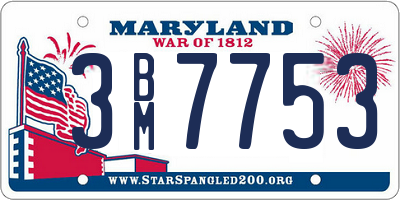 MD license plate 3BM7753
