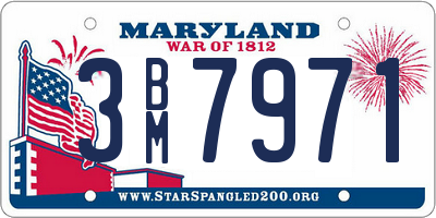 MD license plate 3BM7971