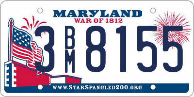 MD license plate 3BM8155