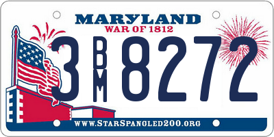 MD license plate 3BM8272