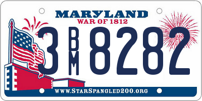 MD license plate 3BM8282