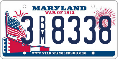 MD license plate 3BM8338