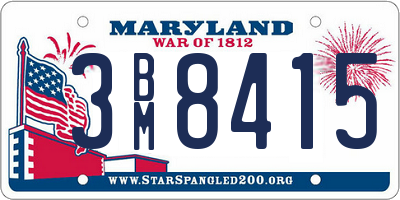 MD license plate 3BM8415