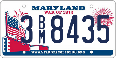 MD license plate 3BM8435