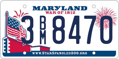 MD license plate 3BM8470