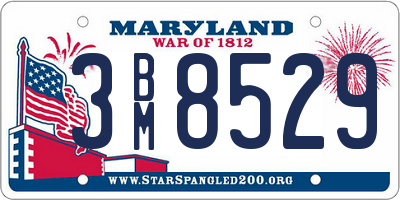 MD license plate 3BM8529