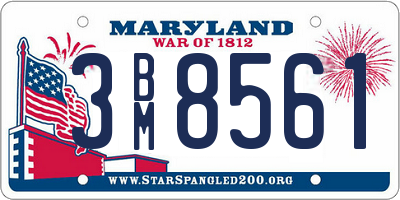 MD license plate 3BM8561