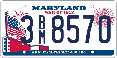 MD license plate 3BM8570