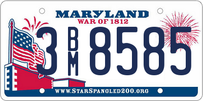 MD license plate 3BM8585