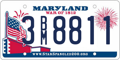 MD license plate 3BM8811